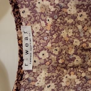 Floral  Back Lace-Up Midi Dress